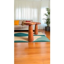 Doğal Masif Ahşap Yan Sehpa 2li Fındık Renk Zigon Sehpa