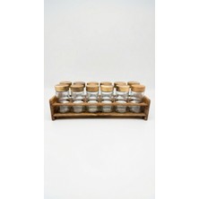 VarBiFırsat 12'li Cam Akasya Baharatlık