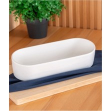 UltraNova Şık ve Zarif Bianco Porselen Oval Kase 26 Cm, Ev ve Mutfak Için Ideal