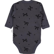 Civil Baby Fiyonk Empirme 1-36 Ay Çıtçıtlı Badi - Gri 6-9 Ay