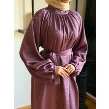 Reglan Kol Hakim Yaka Saten Elbise 1837 Navra | Fendel