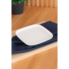 UltraNova 15 cm Kare Tatlı Tabak, Porselen, Bpa Free, Şık ve Dayanıklı Servis Tabak