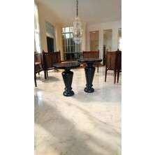 Doğal Masif Ahşap 2li Yan Sehpa Seti Siyah Zigon ve Fiskos Modeli