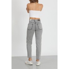 Neva Shop Füme Mom Jean Pantolon