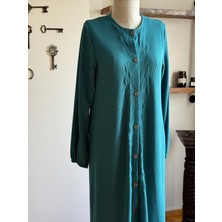 Boy Düğmeli Nakışlı Örme Elbise 2406 Navra | Fendel