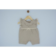 Little Emu Kurdelalı Waffle Tulum