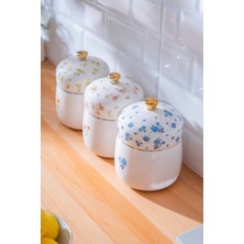 UltraNova Şık 3 Parça Porselen Baharatlık Seti, Modern ve Kullanışlı Tasarım