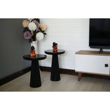 2'li Çizgili Konik Mantar Sehpa