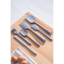 UltraNova Pratik ve Şık 6'lı Silikon Mutfak Gereçleri Seti, Gri Renk