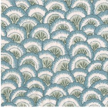 Caspari Pontchartrain Scallop Blue Cocktail Napkins - 20 Per Package