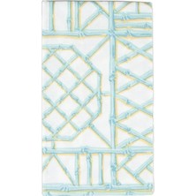 Caspari Bamboo Screen Robin's Egg Paper Linen Guest Towel Napkins - 12 Per Package
