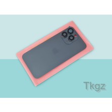 Tkgz İphone 15 PRO MAX Arka Pil Batarya Kapağı Kapak ( Full Kamera Lensli ) MAVİ