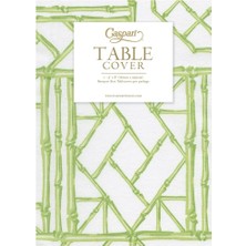 Caspari Bamboo Screen Moss Green Paper Linen Table Covers - 1 Each