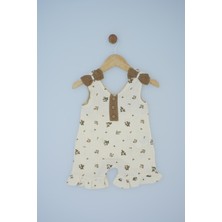 Little Emu Düğme Detaylı Fiyonklu Tulum