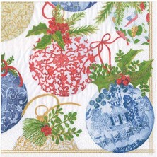 Caspari Porcelain Ornaments Paper Luncheon Napkins - 20 Per Package