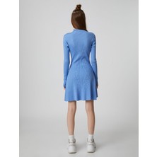 İsra Ayyıldız Moonstar Collection Likralı Lolita Fairy Büzgülü Bitişli Kaşkorse Kumaş V Yaka Elbise