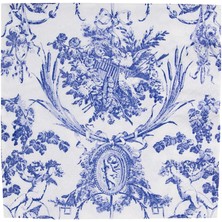 Caspari Romantic Toile Blue Luncheon Napkins - 20 Per Package