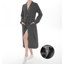 Asn Concept Kadın Antrasit Bornoz (Büyük Beden Seçeneğiyle)