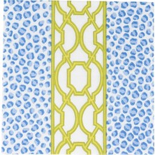 Caspari Knots And Spots Blue & Green Luncheon Napkins - 20 Per Package