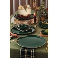 Kütahya Porselen Holyday 4 Parça 27 cm Servis Tabağı Yeşil