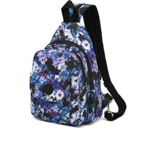 Hüvendo Smart Su Geçirmez Çok Cepli Küçük Boy Günlük Kadın Sırt Çantası Mavi Printing