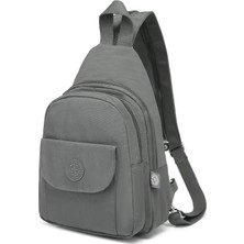 Hüvendo Smart Su Geçirmez Çok Cepli Küçük Boy Günlük Kadın Sırt Çantası Koyu Gri