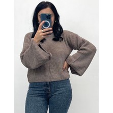 Nisum Moda Ispanyol Kol Triko Kazak