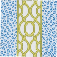 Caspari Knots And Spots Blue & Green Cocktail Napkins - 20 Per Package