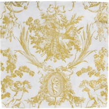 Caspari Romantic Toile Gold Luncheon Napkins - 20 Per Package