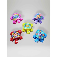 Mundy Renkli Mini Kaplumbağa Magnet – 5’li Set | El Yapımı Hamur Magnet | Karışık Renk – 2,5 cm (KOD:1057/1)