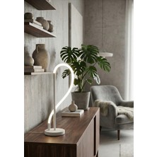Acrolite Modern Dekoratif Hortumled (Salon,koridor,yatak Odası) Masa Lambası Beyaz 3000K