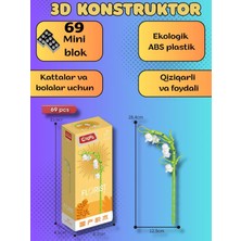 Ctoys Çiçek Blokları 9095-5 Convallaria – 69 Parça Çiçek Yapı Blokları Seti (6+ Yaş)