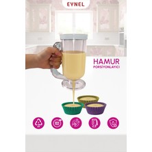 Eynel Pratik Ölçekli Hamur Porsiyonlayıcı Aparat Pankek Krep Kek Dağıtıcı Ölçülü Krema Akıtma Dökme Aleti