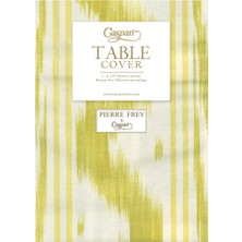 Caspari Toile De Nantes Yellow Paper Linen Table Covers - 1 Each