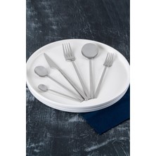 UltraNova 12 Kişilik Parlak Gümüş Çatal Kaşık Bıçak Takımı, 72 Parça