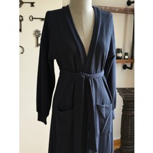 Cepli ve Kuşaklı Örme Uzun Hırka Ferace 2409 Navra | Fendel