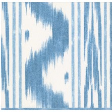 Caspari Toile De Nantes Blue Paper Linen Cocktail Napkins - 15 Per Package