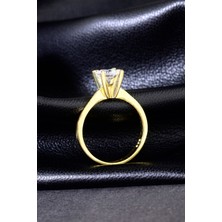 Innuendo Altın Kaplama 925 Ayar Tektaş Yüzük