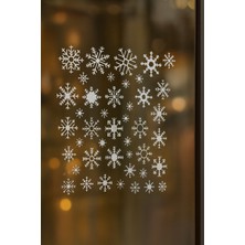 Kıvırcıkyoga Yılbaşı Konsepti Karışık Kar Tanesi Sticker Araç Oto Motorsiklet Ayna Uyumlu