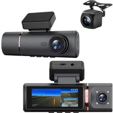 Techsmart GHK-1008-3PLUS 4K 3 Kameralı Gps Wıfı Araç Içi Kamera