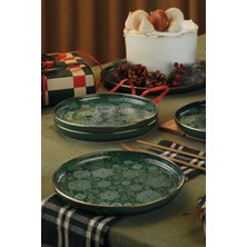 Kütahya Porselen Holyday 4 Parça 19 cm Servis Tabağı Yeşil