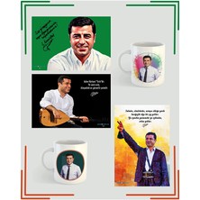 Zerya Selahattin Demirtaş Resimli Kupa ve Poster Seti - Demirtaş Posterleri (2 Kupa 3 Poster)