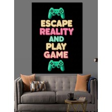 Tablomega Gerçeklikten Kaçış Oyun Oyna Dekoratif Kanvas - Mdf Ahşap Tablo