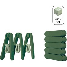 Makker Home 24'lü Premium Plastik Yaysız Mandal, Kırılmaz Mandal, Çamaşır Mandalı, Yaysız Mandal, Poşet Klipsi