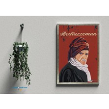 Zerya Postera Seidê Kurdî - Bediüzzeman Çerçeveli Posteri - Saidi Nursi Posteri (32X47 cm Çerçeveli)