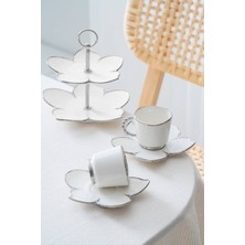 Acar Joyce 2 Kişilik Standlı Kahve Fincan Takımı Silver - 90 ml