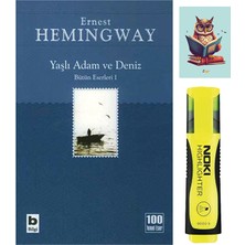 Dara Yayınları Yaşlı Adam ve Deniz - Ernest Hemingway - Bilgi Yayınevi - Sarı Fosforlu Kalem - Defterli Seti