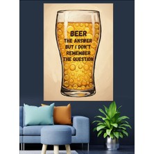 Artmeg Soğuk Bira Dolu Bardak Dekoratif Kanvas - Mdf Ahşap Tablo
