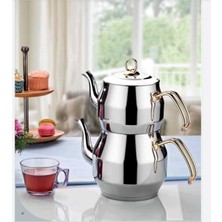 Büyük Boy Paslanmaz Çelik Çaydanlık, Modern ve Şık Tasarım