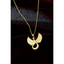 Innuendo 925 Ayar Gümüş Üzeri Altın Kaplama Anka Kolye